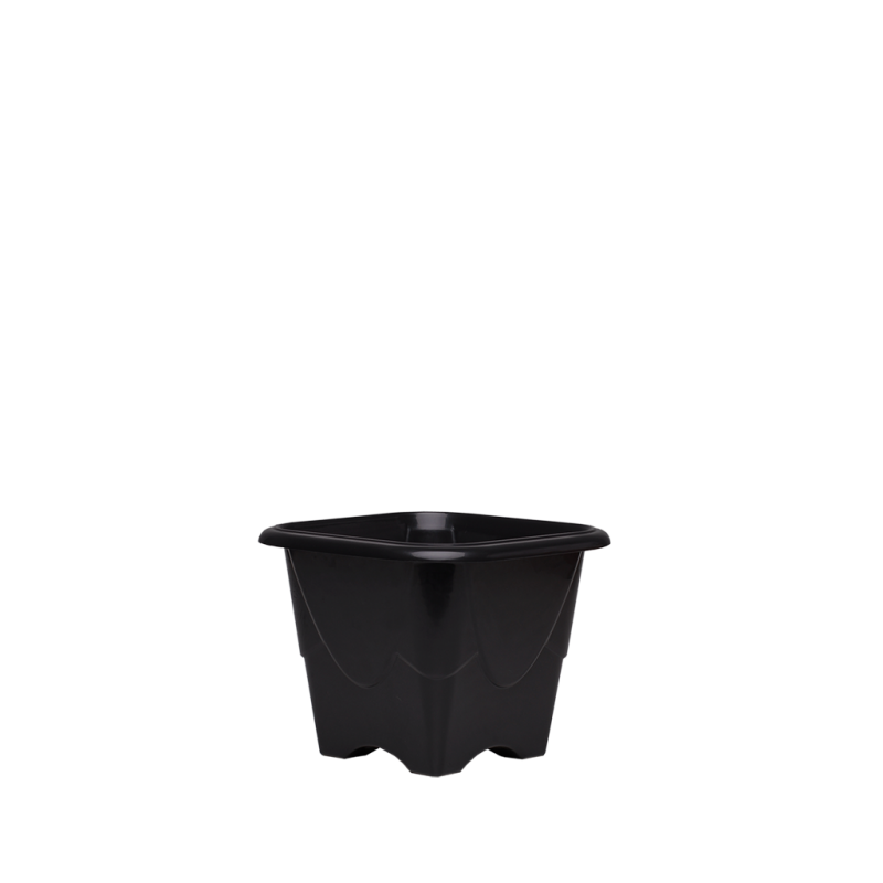 Vaso Quadrado N&ordm;2 - Preto - 1,7 litros