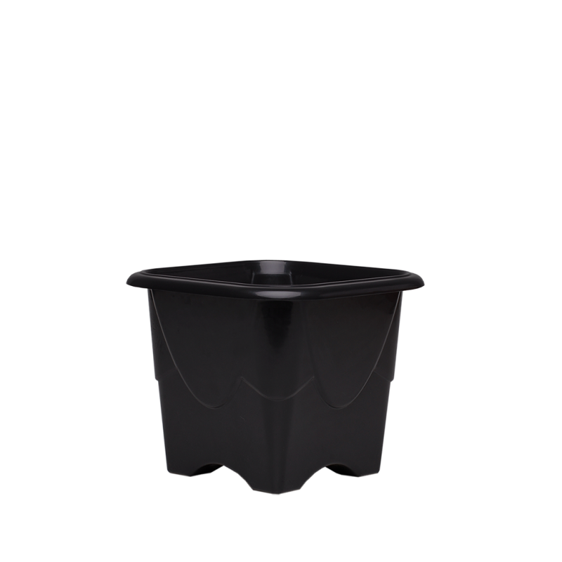 Vaso Quadrado N&ordm;3 - Preto - 5 litros