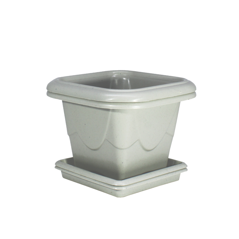 Kit 2 Vasos Quadrados N&ordm;1 - M&aacute;rmore