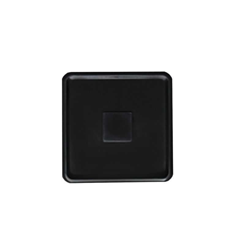 Prato Quadrado N&ordm;1 - Preto - 9x9 cm