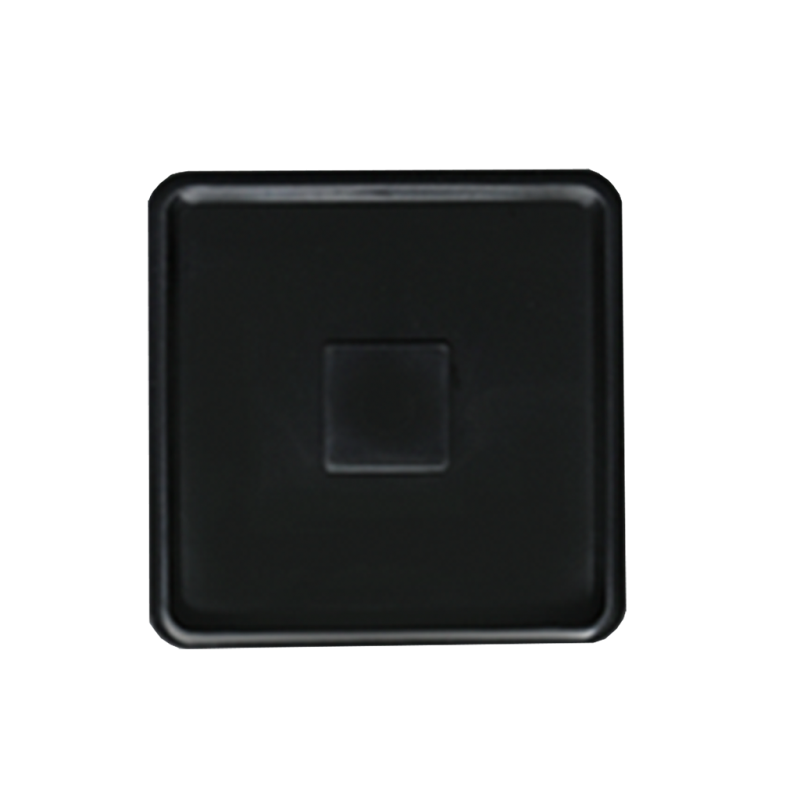 Prato Quadrado N&ordm;2 - Preto - 14x14 cm