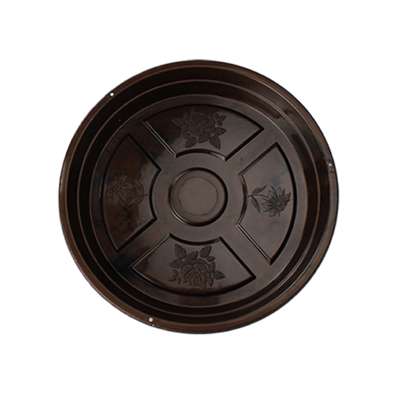 Prato Decor N&ordm;3 - Marrom Caf&eacute; - 21 cm