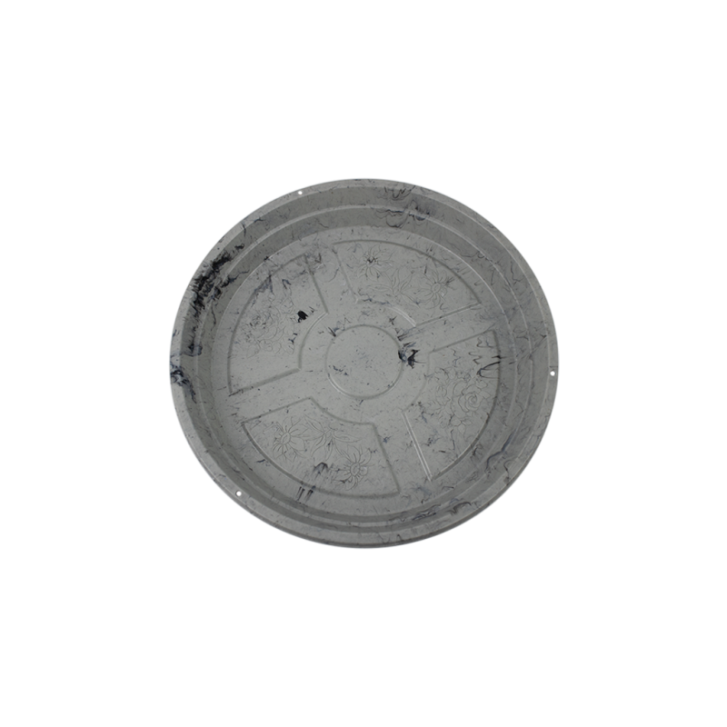 Prato N&ordm;4 - Cor Grafiato Concreto - 24,5 cm