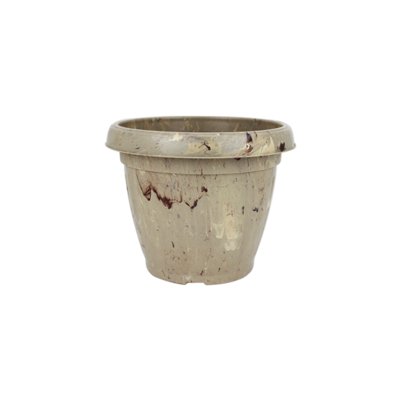 Maceta Romano Decor Nº1 - Beige Travertino - 2 litros