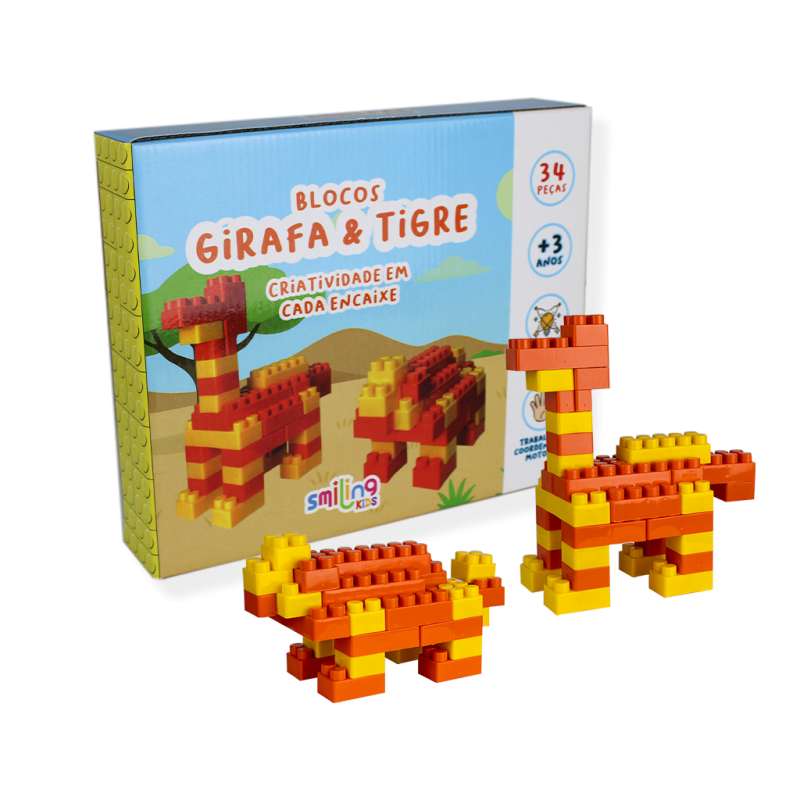 Blocos de montar - Girafa & Tigre