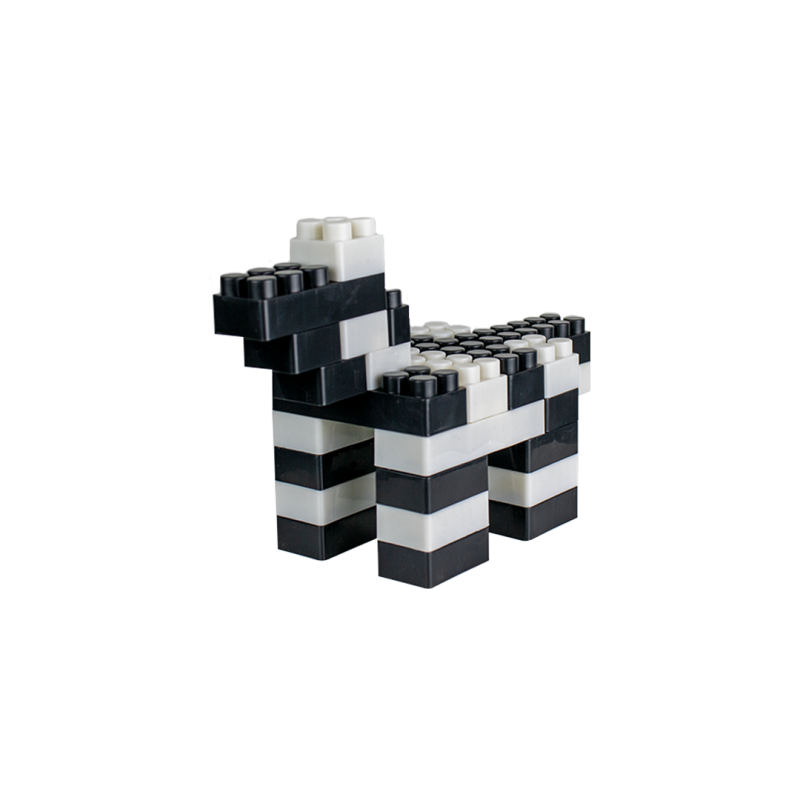 Blocos de montar - Zebra & Panda