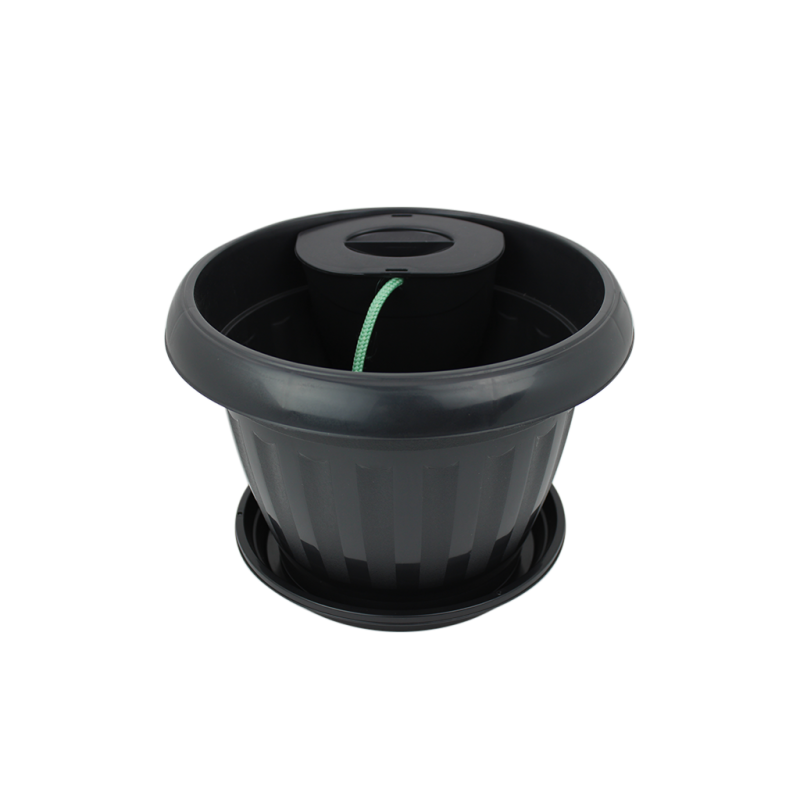 Vaso Romano N&ordm;2 Auto Irrig&aacute;vel - Preto - 5,2 litros