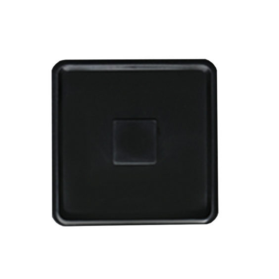 Plato Cuadrado Nº2 - Negro - 14x14 cm