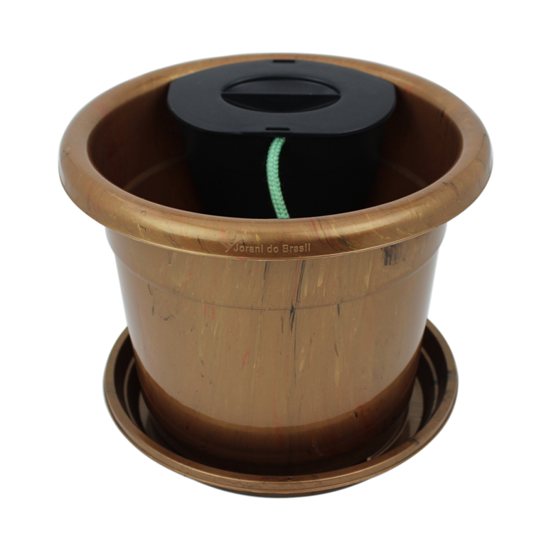 Vaso Premium N&ordm;22 Auto Irrig&aacute;vel - Dourado - 4,1 litros