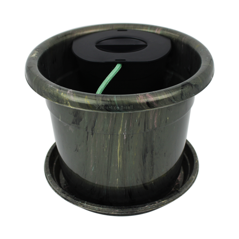 Vaso Premium N&ordm;22 Auto Irrig&aacute;vel - grafite - 4,1 litros