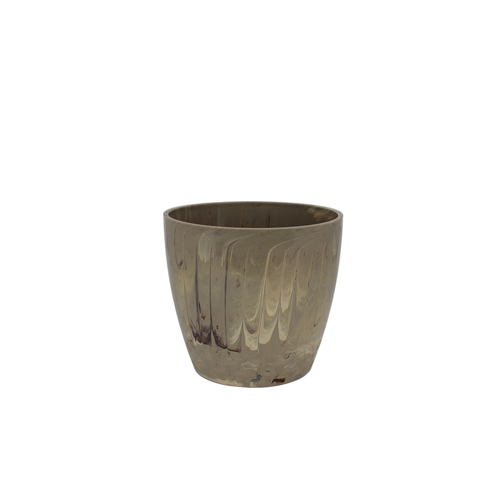 Cachepô Diamond Nº2 - Bege Travertino - 1,25 litros