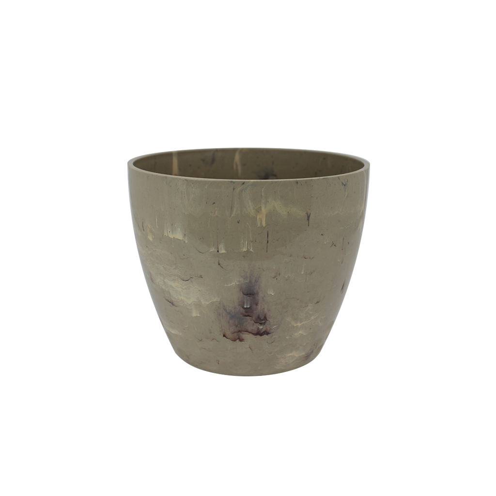 Cachepô Diamond Nº3 - Bege Travertino - 1,9 litros