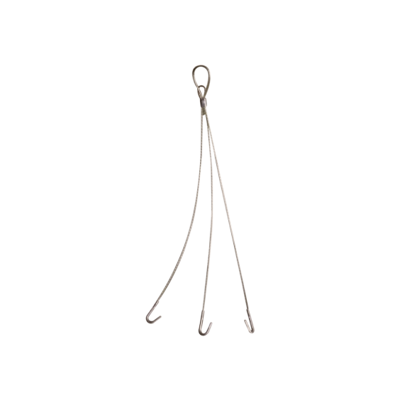 steel cable 3 hooks - 40 cm