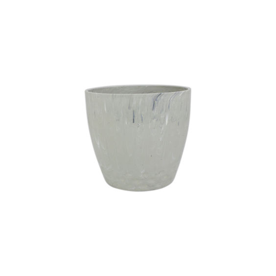 Cachepô Diamond Nº2 - Branco Carrara - 1,25 litros